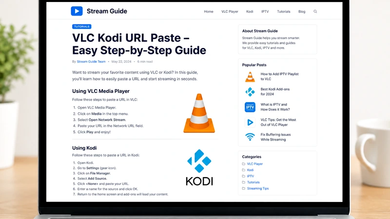 URL in VLC und Kodi einfuegen 2026